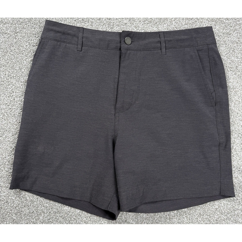 Faherty All Day Shorts Mens 30 Charcoal Gray 5" Inseam Stretch Hybrid Chino